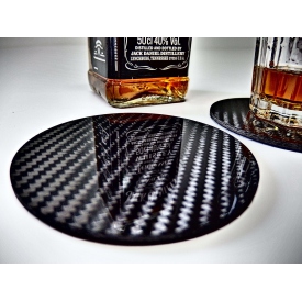 Whisky podkładka z włókna węglowego pod szklanke carbon